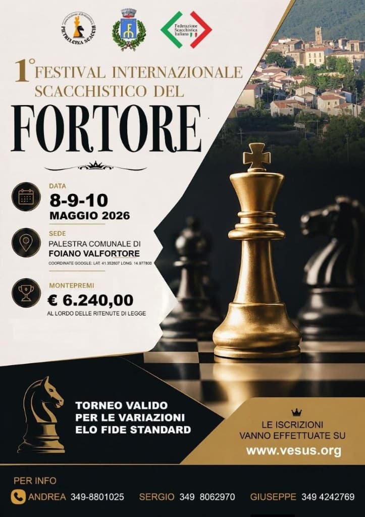 Locandina del Festival Internazionale Scacchistico del Fortore